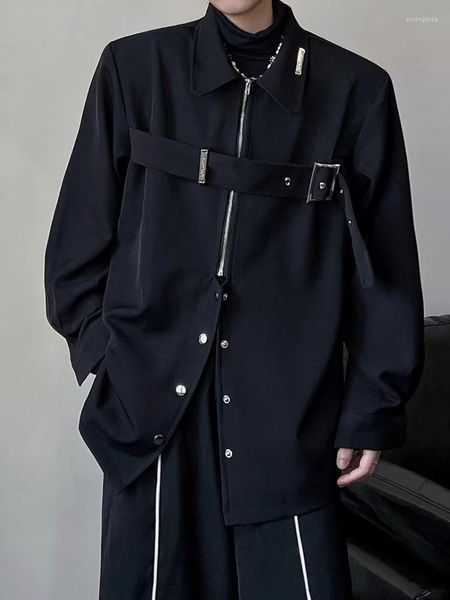men's jackets techwear shirts men darkwear hip hop blouses punk black long sleeve button up male zipper harajuku japanese streetwear, Black;brown
men's jackets techwear shirts men darkwear hip hop blouses punk black long sleeve button up male zipper harajuku japanese streetwear, Black;brown