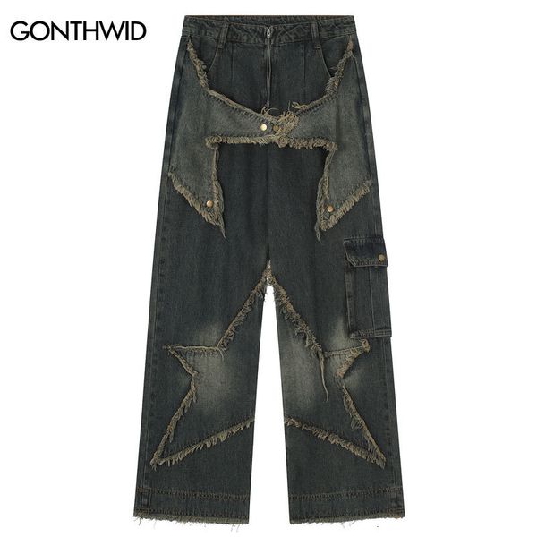 men s jeans vintage denim pants y2k streetwear retro five point pentagram star patch baggy straight harajuku hip hop trousers 230804, Blue
men s jeans vintage denim pants y2k streetwear retro five point pentagram star patch baggy straight harajuku hip hop trousers 230804, Blue