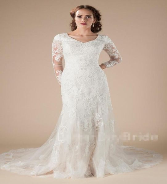 vintage lace mermaid v neck modest wedding dresses with long sleeves v neck buttons back country lds wedding dresses formal bridal9612445, White
vintage lace mermaid v neck modest wedding dresses with long sleeves v neck buttons back country lds wedding dresses formal bridal9612445, White