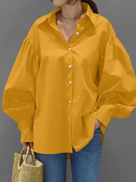 women's blouses shirts elegant shirts vonda women office blouse female solid color blusa lantern sleeve casual lapel buttons solid che, White
women's blouses shirts elegant shirts vonda women office blouse female solid color blusa lantern sleeve casual lapel buttons solid che, White