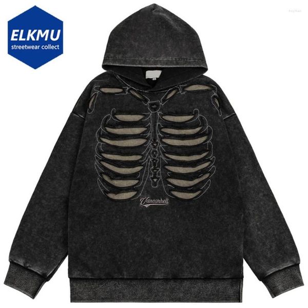 men's hoodies punk skeleton ripped hoodie for men washed vintage pullover hip hop streetwear harajuku y2k hooded sweatshirt, Black
men's hoodies punk skeleton ripped hoodie for men washed vintage pullover hip hop streetwear harajuku y2k hooded sweatshirt, Black