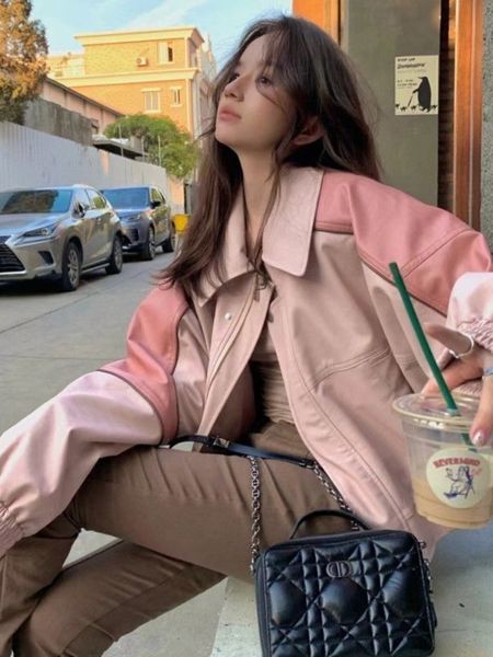 women's jackets deeptown pink zip up cropped jackets for women y2k streetwear sweet pu leather jacket 90s vintage varsity jackets haraj, Black;brown
women's jackets deeptown pink zip up cropped jackets for women y2k streetwear sweet pu leather jacket 90s vintage varsity jackets haraj, Black;brown
