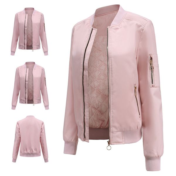 women's jackets fashion autumn bomber jacket women pink warm long sleeve zipper pockets spring slim coat female jacket parkas femme 230, Black;brown
women's jackets fashion autumn bomber jacket women pink warm long sleeve zipper pockets spring slim coat female jacket parkas femme 230, Black;brown