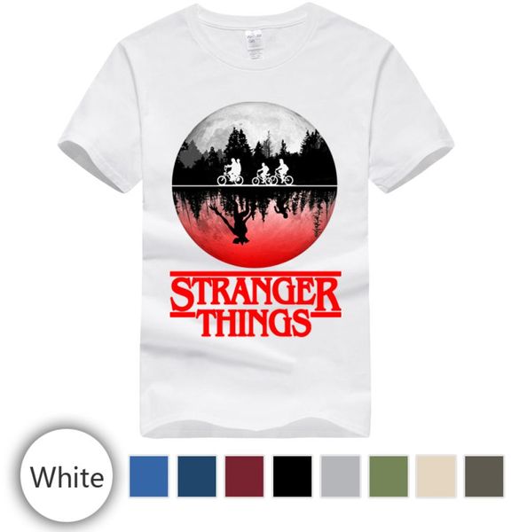 stranger things tshirt summer fashion tshirt cotton oneck shirt6461152, White;black 
stranger things tshirt summer fashion tshirt cotton oneck shirt6461152, White;black