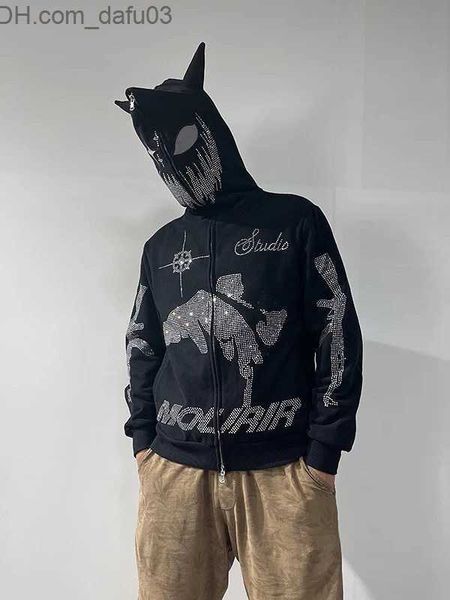 men's hoodies sweatshirts hip hop men's y2k fashion hoodie rhinestone graphic printed zipper hoodie clothing hoodie gothic long sl, Black
men's hoodies sweatshirts hip hop men's y2k fashion hoodie rhinestone graphic printed zipper hoodie clothing hoodie gothic long sl, Black