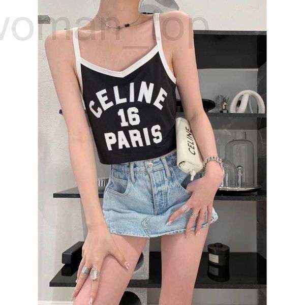 women's tanks & camis designer ce23ss summer new product sticker embroidery letter small sling strap for single wear and versatile styl, White
women's tanks & camis designer ce23ss summer new product sticker embroidery letter small sling strap for single wear and versatile styl, White