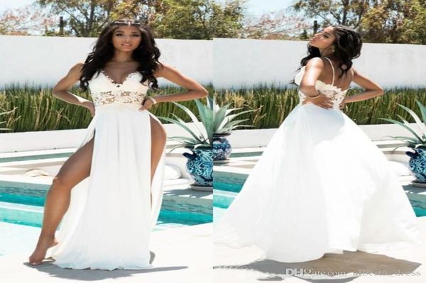 high side split chiffon wedding bridal gowns bohemian simple lace applique spaghetti beach a line wedding dresses7295277, White
high side split chiffon wedding bridal gowns bohemian simple lace applique spaghetti beach a line wedding dresses7295277, White