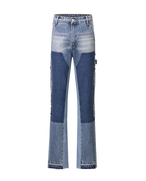 high street patchwork black jeans pants for men straight casual sashes pockets denim trousers6327015, Blue
high street patchwork black jeans pants for men straight casual sashes pockets denim trousers6327015, Blue