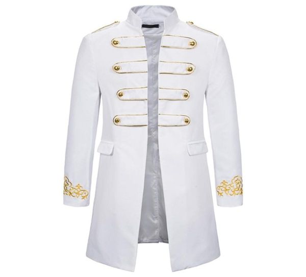 white stand collar embroidery blazer men military dress tuxedo suit jacket nightclub stage cosplay masculino 2109049724036, White;black
white stand collar embroidery blazer men military dress tuxedo suit jacket nightclub stage cosplay masculino 2109049724036, White;black