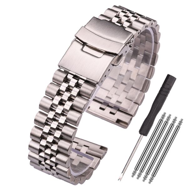 watch bands stanless steel band bracelet women men silver solid metal strap 18mm 20mm 22mm 24mm watchband 230803, Black;brown
watch bands stanless steel band bracelet women men silver solid metal strap 18mm 20mm 22mm 24mm watchband 230803, Black;brown