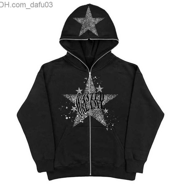 men's hoodies sweatshirts vintage star print hoodie men's grunge long sleeve zipper jacket harajuku oversized sweatshirt autumn st, Black
men's hoodies sweatshirts vintage star print hoodie men's grunge long sleeve zipper jacket harajuku oversized sweatshirt autumn st, Black