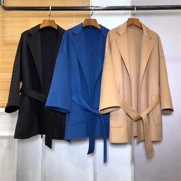 women blends rosevans winter cashmere coat women mid length jackets water ripples autumn 20 camel commuting 230803, Black
women blends rosevans winter cashmere coat women mid length jackets water ripples autumn 20 camel commuting 230803, Black