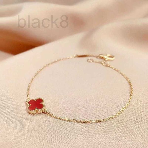 chain designer v gold simple mini four-leaf clover bracelet thickened 18k rose plated fashion trend online red jewelry iqlu, Black
chain designer v gold simple mini four-leaf clover bracelet thickened 18k rose plated fashion trend online red jewelry iqlu, Black