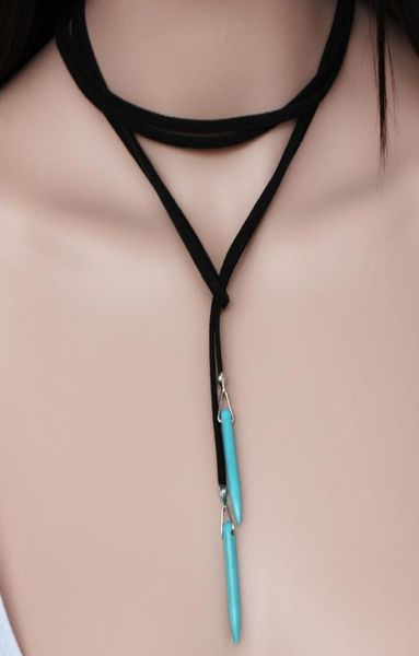 retro bohemian velvet natural turquoise boho necklace pendant sweater choker necklace jewelry36000035639121, Silver
retro bohemian velvet natural turquoise boho necklace pendant sweater choker necklace jewelry36000035639121, Silver