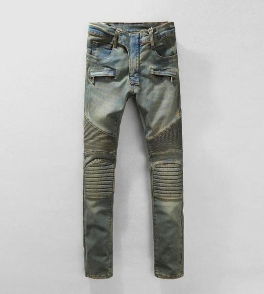 men ripped motorbiker jeans fashion hip hop skinny light blue west designer brand streetwear swag pants1862015
men ripped motorbiker jeans fashion hip hop skinny light blue west designer brand streetwear swag pants1862015