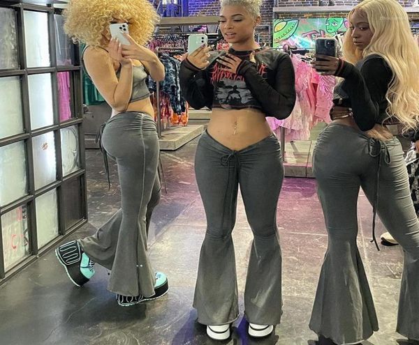women039s pants capris biggorange y2k low waist flare women drawstring ruched long trousers elastic casual streetwear fashion4908943, Black;white
women039s pants capris biggorange y2k low waist flare women drawstring ruched long trousers elastic casual streetwear fashion4908943, Black;white