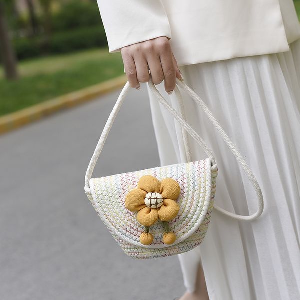evening bags summer color cotton woven bag flower shoulder messenger mini shell beach vacation fashion women's 230803
evening bags summer color cotton woven bag flower shoulder messenger mini shell beach vacation fashion women's 230803