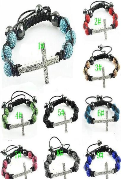 100pcs shambhala 10mm crystal side ways bracelets sideways bracelet with pave crystal beads8764012, Black
100pcs shambhala 10mm crystal side ways bracelets sideways bracelet with pave crystal beads8764012, Black