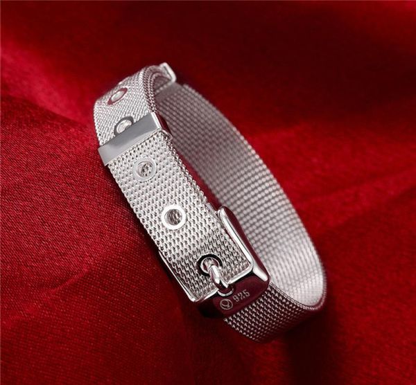 brand new mesh strap 925 silver plate bracelets size 21cm14mm dmsb006sterling silver plated bracelet jewelry bangle4176715, Black
brand new mesh strap 925 silver plate bracelets size 21cm14mm dmsb006sterling silver plated bracelet jewelry bangle4176715, Black