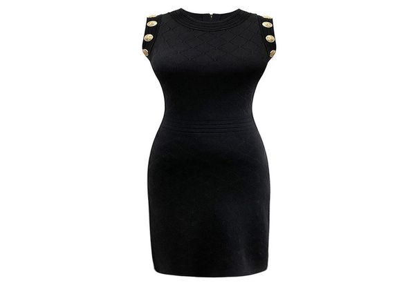 designer luxury women milan runway dresses sleeveless o neck lion head button female slim midi long sheath bodycon party club4858821, Black
designer luxury women milan runway dresses sleeveless o neck lion head button female slim midi long sheath bodycon party club4858821, Black