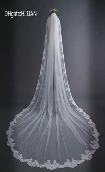 new 3 meter white cathedral wedding veils long lace edge bridal veil with comb wedding accessories bride mantilla wedding veil8322232, Black
new 3 meter white cathedral wedding veils long lace edge bridal veil with comb wedding accessories bride mantilla wedding veil8322232, Black
