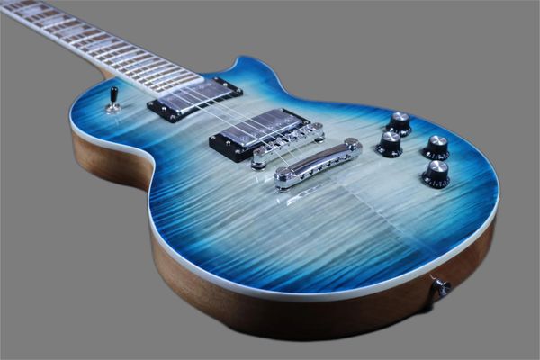 custom electric guitar, mahogany solid body with blue padded maple, gold hardware,
custom electric guitar, mahogany solid body with blue padded maple, gold hardware,