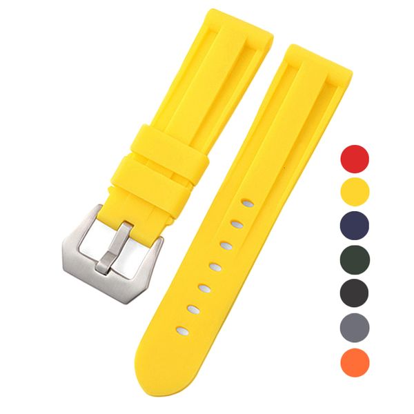 watch bands 7 colors silicone rubber watchband 22mm 24mm 26mm women men band strap waterproof sports belt polished buckle 230803, Black;brown
watch bands 7 colors silicone rubber watchband 22mm 24mm 26mm women men band strap waterproof sports belt polished buckle 230803, Black;brown