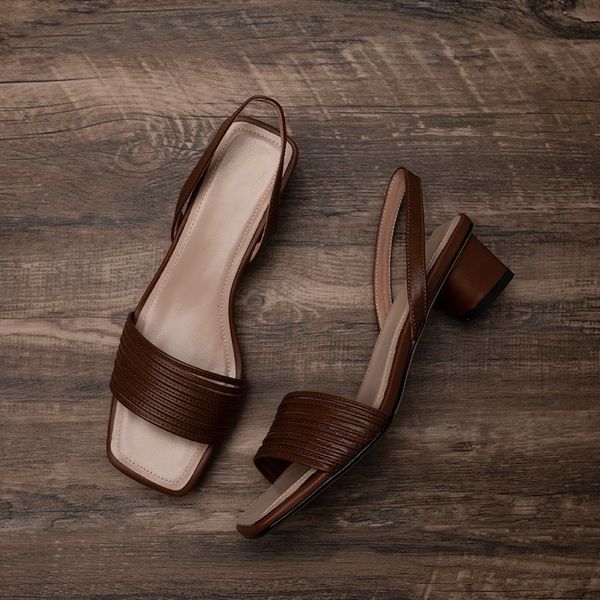 slippers fashion sandals handmade leather lady peep toe square heel strap classics shoes woman 230803, Black
slippers fashion sandals handmade leather lady peep toe square heel strap classics shoes woman 230803, Black