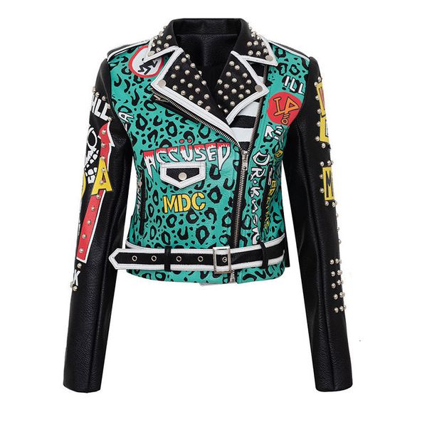 women's jackets women leopard graffiti punk style pu leather jacket with belt rivet queen motorcycle coats and jackets 230803, Black;brown
women's jackets women leopard graffiti punk style pu leather jacket with belt rivet queen motorcycle coats and jackets 230803, Black;brown