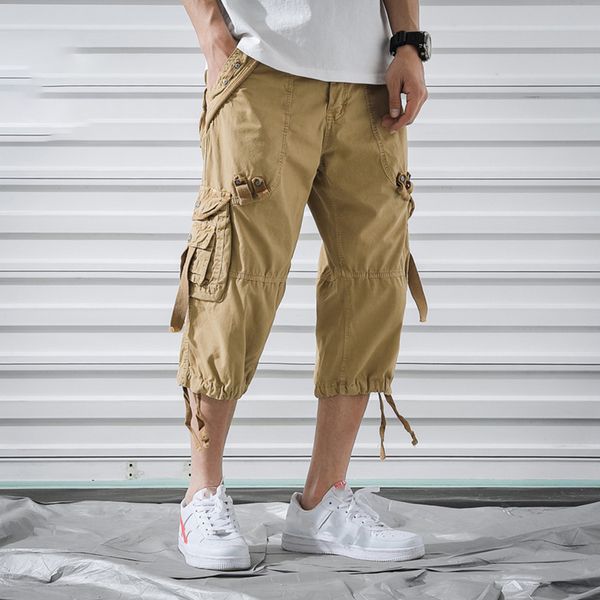 men s pants men street cargo short casual outdoor multi pocket calf length loose skatboard harajuku summer 230804, Black
men s pants men street cargo short casual outdoor multi pocket calf length loose skatboard harajuku summer 230804, Black