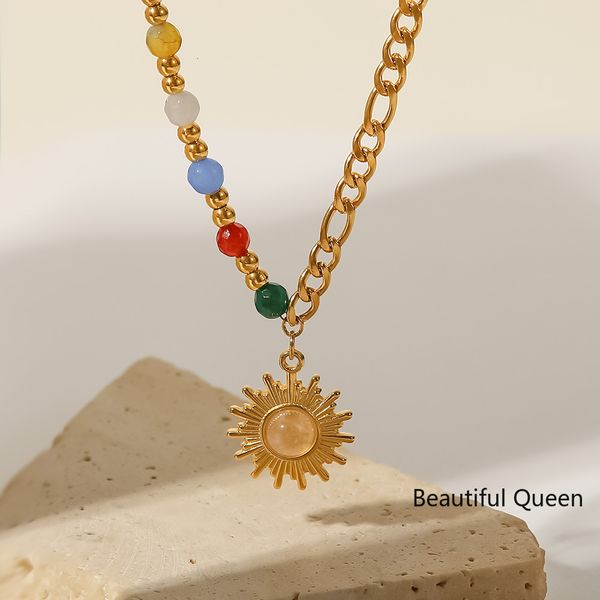 pendant necklaces steel necklace 18k gold natural stone cat eye sun colorful 230803, Silver
pendant necklaces steel necklace 18k gold natural stone cat eye sun colorful 230803, Silver