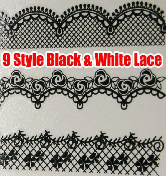 18pcs black white lace nail art water decals transfer transfers decal nail art wrap wraps strip tattoo for natural false 6891741
18pcs black white lace nail art water decals transfer transfers decal nail art wrap wraps strip tattoo for natural false 6891741