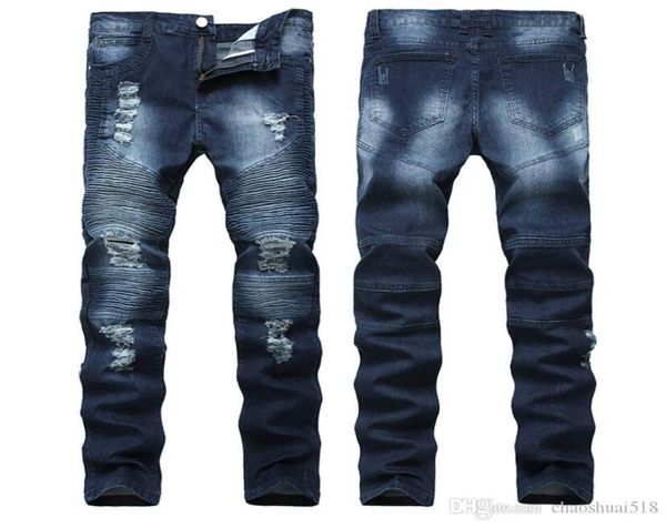 high street trend hole jeans european and american men039s locomotives wrinkles slim pants biker jeans nostalgia8046002, Blue
high street trend hole jeans european and american men039s locomotives wrinkles slim pants biker jeans nostalgia8046002, Blue