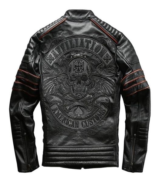 read description asian size motorcycle rider coat man039s genuine cowhide embroidery skull leather jacket 2011276874327, Black 
read description asian size motorcycle rider coat man039s genuine cowhide embroidery skull leather jacket 2011276874327, Black