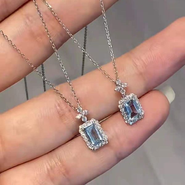 pendant necklaces sea blue treasure natural z necklace women s collar chain 925 silver light luxury small design 230804
pendant necklaces sea blue treasure natural z necklace women s collar chain 925 silver light luxury small design 230804