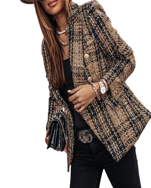 women blazer office lady plaid print double breasted jacket women long sleeve womens jackets casual blazer mujer4371149, White;black
women blazer office lady plaid print double breasted jacket women long sleeve womens jackets casual blazer mujer4371149, White;black