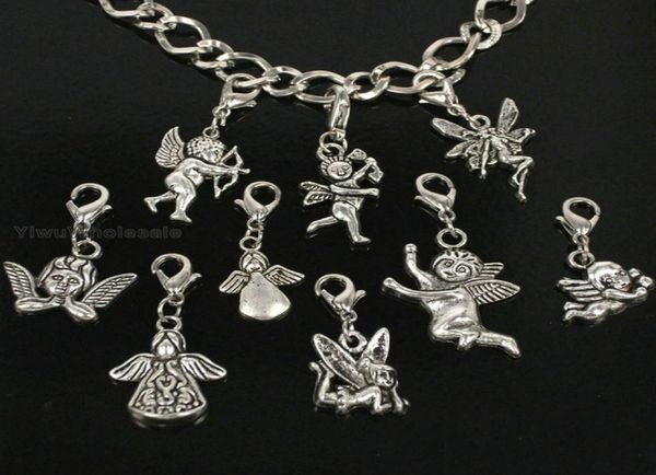 50pcs vintage sliver mixed angel fairy lobster clasp charm clip pendant for bracelets necklace diy metal jewelry making girls bijo5345261, Bronze;silver
50pcs vintage sliver mixed angel fairy lobster clasp charm clip pendant for bracelets necklace diy metal jewelry making girls bijo5345261, Bronze;silver