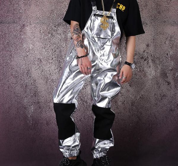 men039s pants men streetwear hip hop punk silver leather overalls jumpsuit pant male women fashion casual bib harem trouser sta4892349, Black
men039s pants men streetwear hip hop punk silver leather overalls jumpsuit pant male women fashion casual bib harem trouser sta4892349, Black