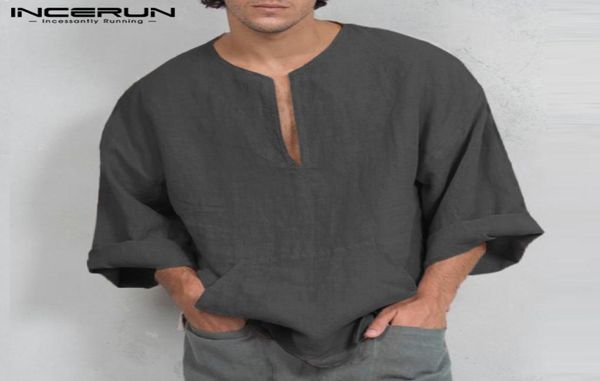 incerun autumn mens long sleeve tshirts casual loose fit deep v neck men tee tunic camisas mens clothing v2003276922773, White;black
incerun autumn mens long sleeve tshirts casual loose fit deep v neck men tee tunic camisas mens clothing v2003276922773, White;black