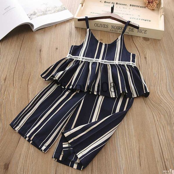 clothing sets summer girls' suits 2piece suspender trousers two piece set women clothing sets striped wideleg pants kid's set x080, White
clothing sets summer girls' suits 2piece suspender trousers two piece set women clothing sets striped wideleg pants kid's set x080, White
