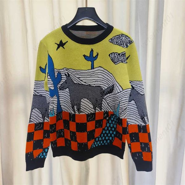 women pullover sweater designer sweater lujia wolf legend jacquard round neck loose sweaters knit sweaters womens casual thread sweatshirt, White;black
women pullover sweater designer sweater lujia wolf legend jacquard round neck loose sweaters knit sweaters womens casual thread sweatshirt, White;black