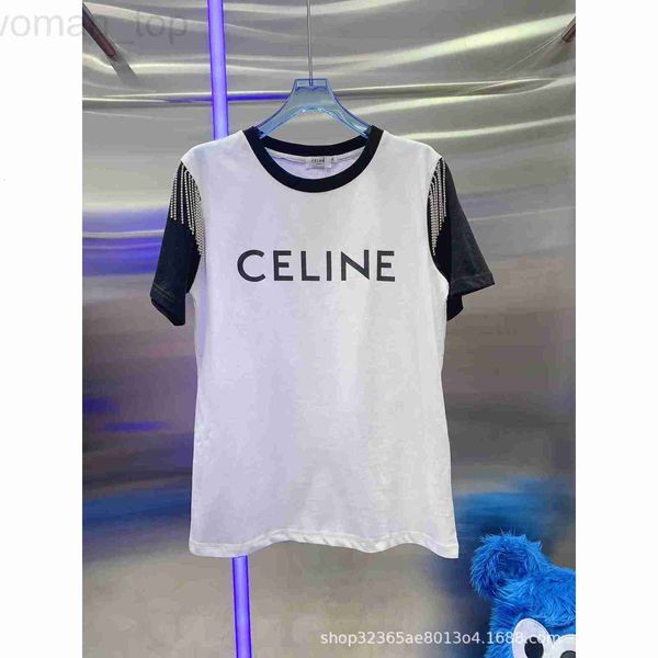 women's t-shirt designer ce family 23 early spring new patchwork color contrast design letter print loose casual lazy style short sleev, White
women's t-shirt designer ce family 23 early spring new patchwork color contrast design letter print loose casual lazy style short sleev, White