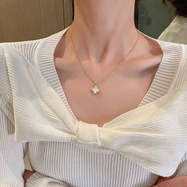 s925 sterling silver beauty gold four leaf clover necklace light luxury ins niche design autumn and winter high feeling clavicle chain
s925 sterling silver beauty gold four leaf clover necklace light luxury ins niche design autumn and winter high feeling clavicle chain