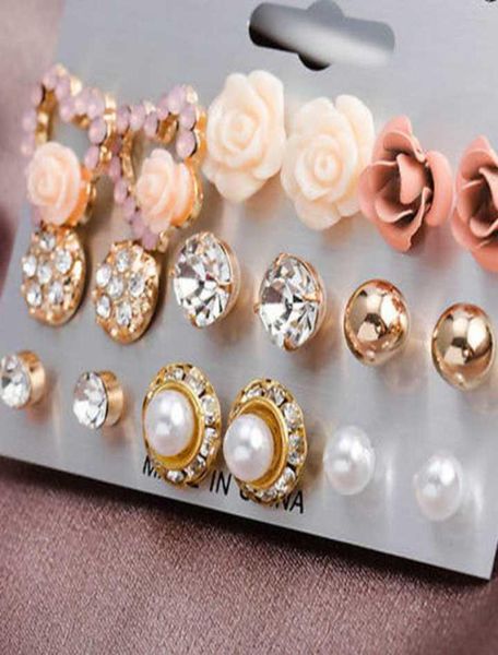 stud 12 9 pairsset women039s pearl flower crystal studs earrings girls elegant rose heart ear jewelry gift2575836, Golden;silver
stud 12 9 pairsset women039s pearl flower crystal studs earrings girls elegant rose heart ear jewelry gift2575836, Golden;silver