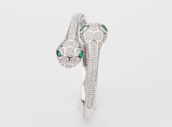 women two head open bracelets jewelry handmade natural emerald sterling silver woman elasticity animal bangle wedding jewelry a045986029, Black
women two head open bracelets jewelry handmade natural emerald sterling silver woman elasticity animal bangle wedding jewelry a045986029, Black