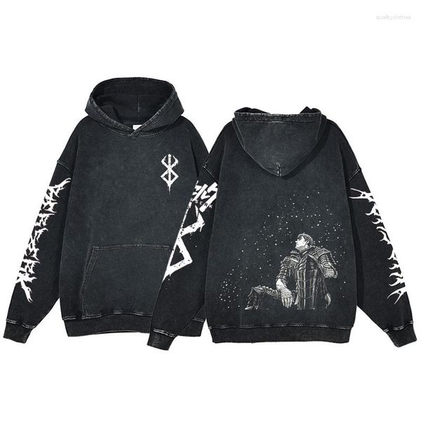 men's hoodies berserk anime acid washed hoodie clothing vintage cotton women hip hop hooded sweatshirts y2k clothes oversized, Black
men's hoodies berserk anime acid washed hoodie clothing vintage cotton women hip hop hooded sweatshirts y2k clothes oversized, Black