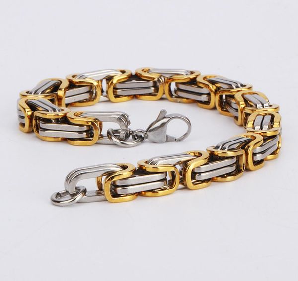 fashion new link chain stainless steel bracelet men heavy 8mm wide mens bracelets 2018 bicycle chain wristband7213711, Golden;silver
fashion new link chain stainless steel bracelet men heavy 8mm wide mens bracelets 2018 bicycle chain wristband7213711, Golden;silver