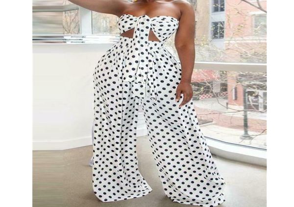 2pcs women polka dot outfits jumpsuits wrap chest crop wide leg long pants casual summer beach jumpsuit romper9268395, White
2pcs women polka dot outfits jumpsuits wrap chest crop wide leg long pants casual summer beach jumpsuit romper9268395, White