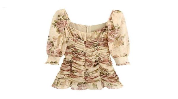 women 2021 fashion floral print ruffled draped mini dress vintage lantern sleeve back zipper female dresses vestido c8833360, Black;gray
women 2021 fashion floral print ruffled draped mini dress vintage lantern sleeve back zipper female dresses vestido c8833360, Black;gray