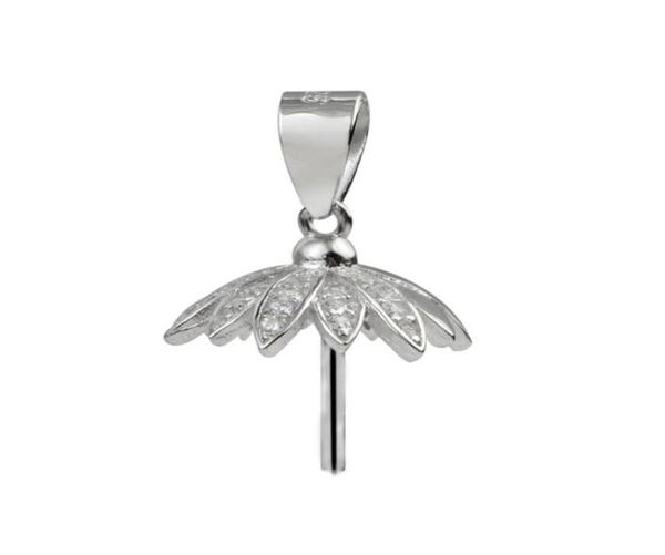925 sterling silver cap pearl pendant settings with pin for round big pearls cubic zirconia 5 pieces8477948, Slivery;crystal
925 sterling silver cap pearl pendant settings with pin for round big pearls cubic zirconia 5 pieces8477948, Slivery;crystal